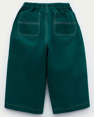Yeşil Pileli Bol Pantolon Yeşil Pileli Bol Pantolon