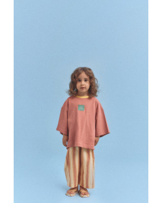 Pembe Oversize Smile Tshirt Pembe Oversize Smile Tshirt