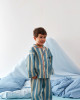 Çizgili Pijama Takımı Mavi